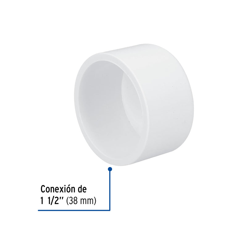 Tapon Capa PVC Hidraulico Saniflow 1"1/2 (38 mm)