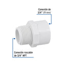 Conector Exterior PVC Hidraulico Saniflow  3/4" (19 mm)