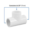 Tee PVC Hidraulico Saniflow  3/4" (19 mm)