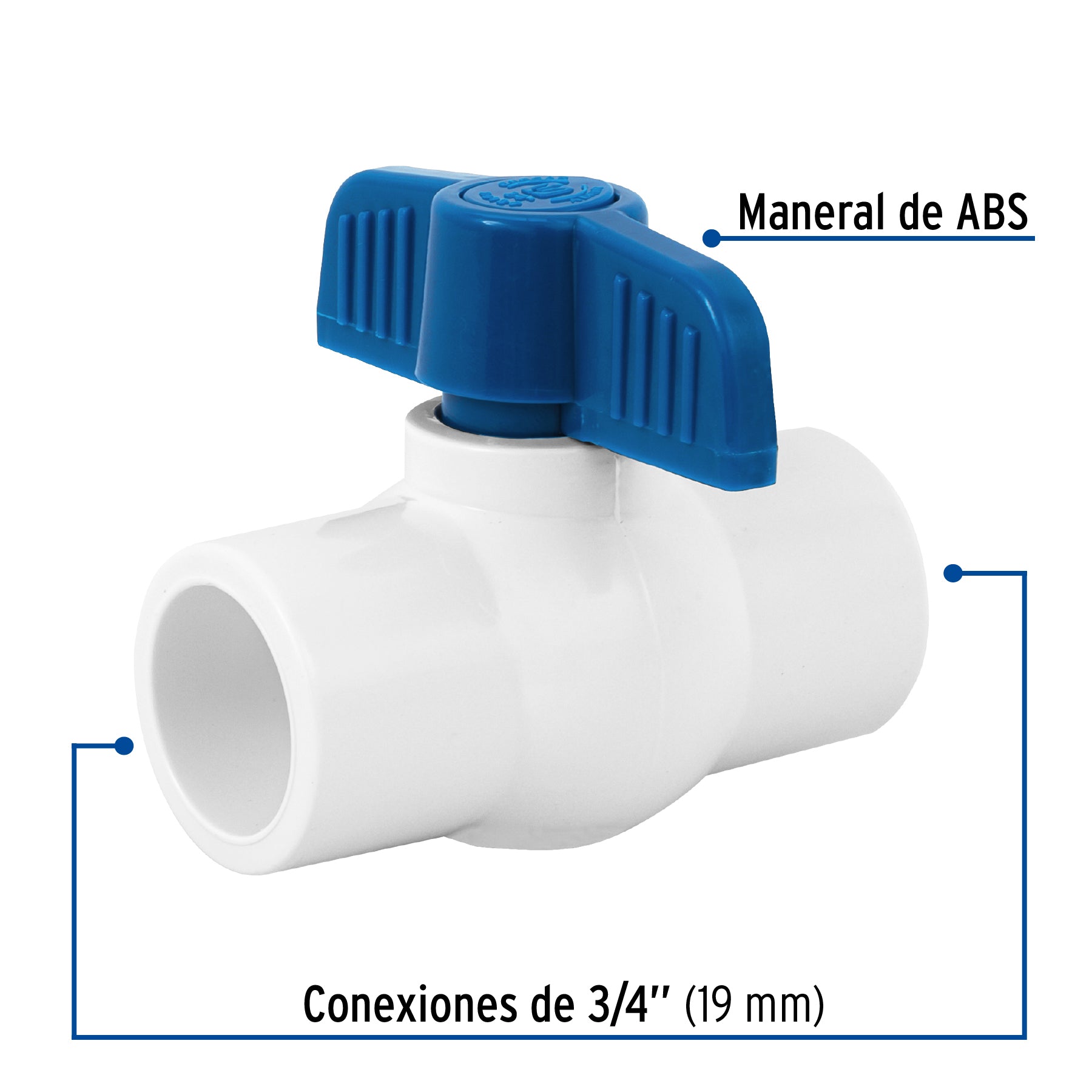 Valvula Esfera PVC Hidraulico Cementar Saniflow 3/4" (19 mm)