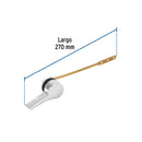 Palanca Frontal para WC Minimalista  Metalica Cromada Foset