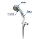 Regadera de Telefono 3" con Soporte 5 Funciones Acabado Cromo Foset Aqua