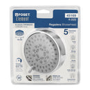 Regadera Cromo 4" con 5 Funciones sin Brazo Foset Element