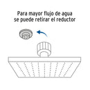 Regadera Cuadrada 10" Acabado Cromo Foset Riviera