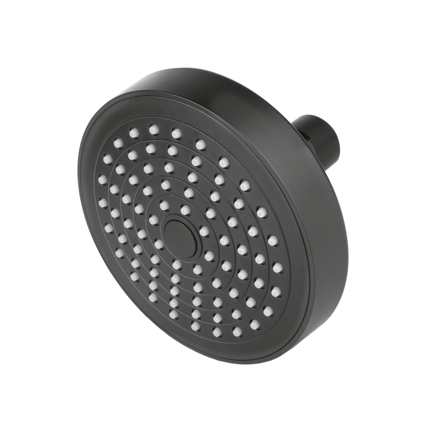 Regadera Redonda 4"1/4 de ABS Foset Basic Negro