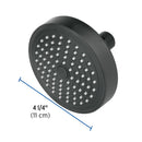 Regadera Redonda 4"1/4 de ABS Foset Basic Negro