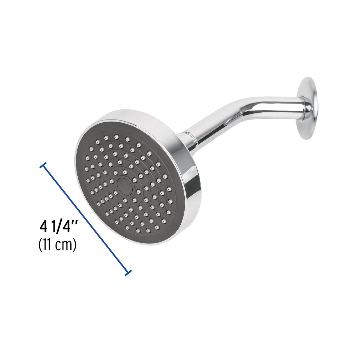 Regadera Redonda 4"1/4 de ABS Brazo y Chapeton de Acero Foset Basic Cromo