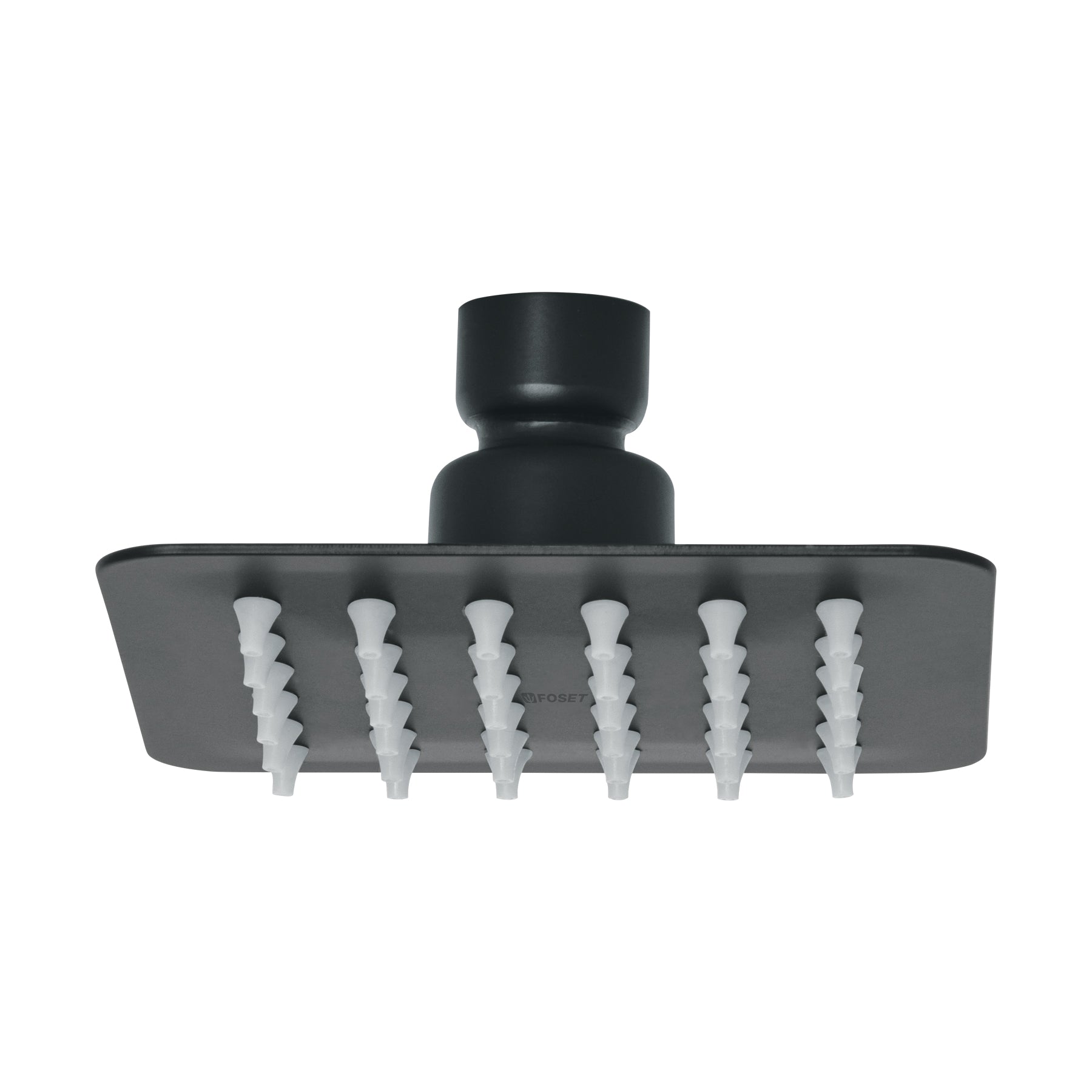Regadera Cuadrada  4" Acero Inoxidable FOSET TUBIG Acabado Negro