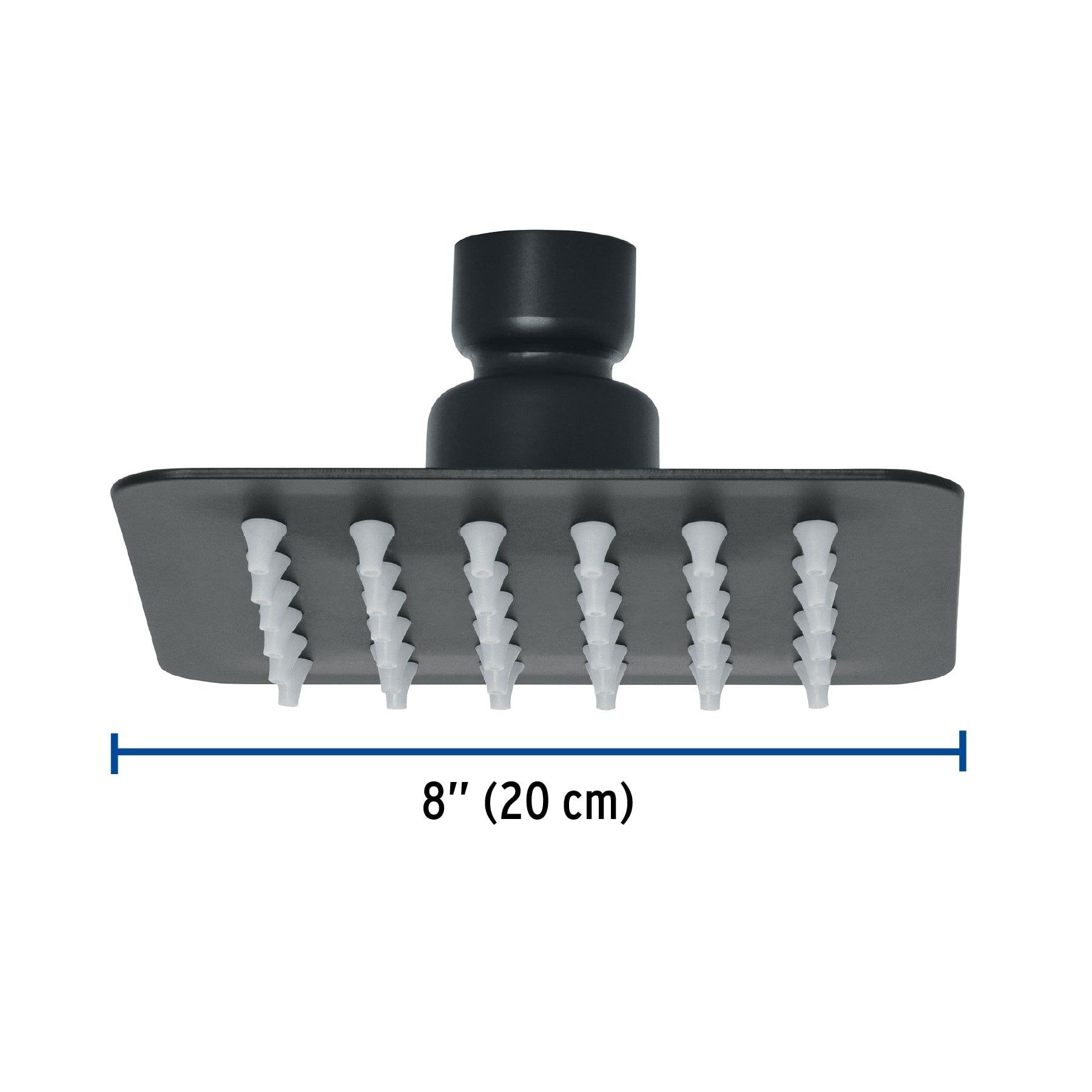 Regadera Cuadrada  4" Acero Inoxidable FOSET TUBIG Acabado Negro