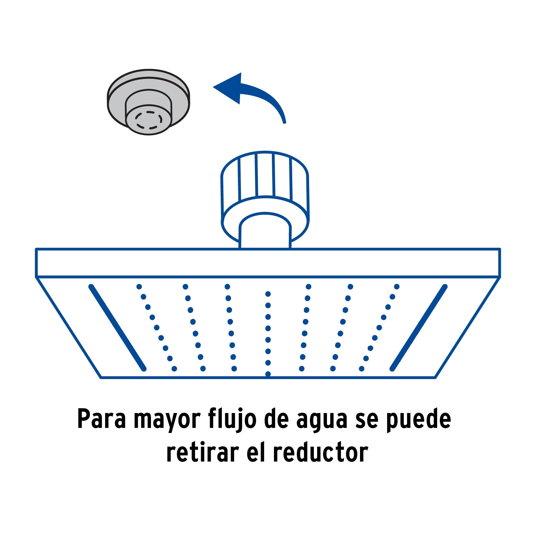 Regadera Cuadrada  4" Acero Inoxidable FOSET TUBIG Acabado Cromo