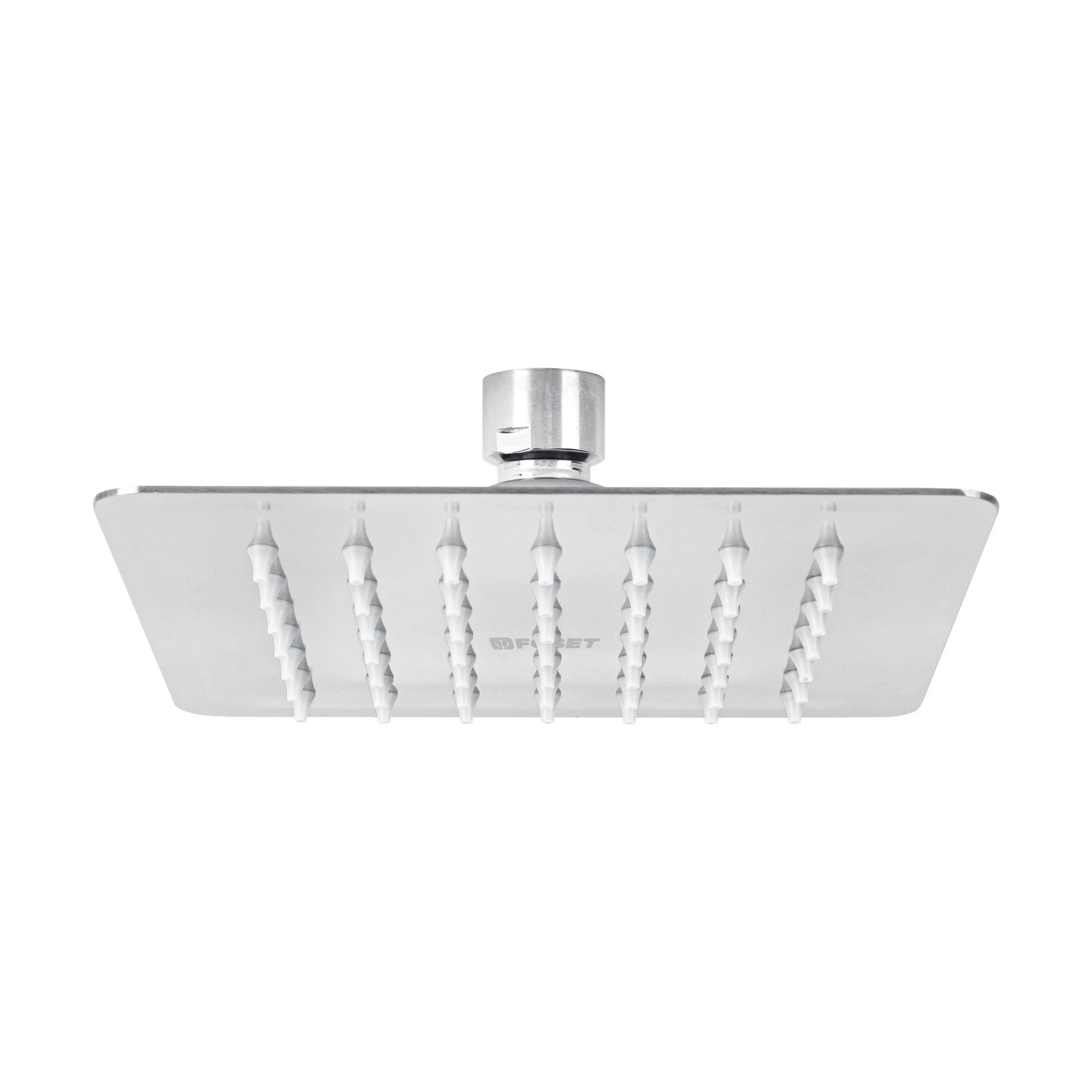 Regadera Cuadrada  6" Acero Inoxidable FOSET TUBIG Acabado Cromo