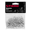 Remache 42 de 1/8" X 1/8'' Fiero Bolsa con 50 Piezas