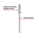 Remache 43 de 1/8" X 3/16'' Fiero Bolsa con 50 Piezas