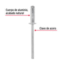 Remache 46 de 1/8" X 3/8'' Fiero Bolsa con 50 Piezas