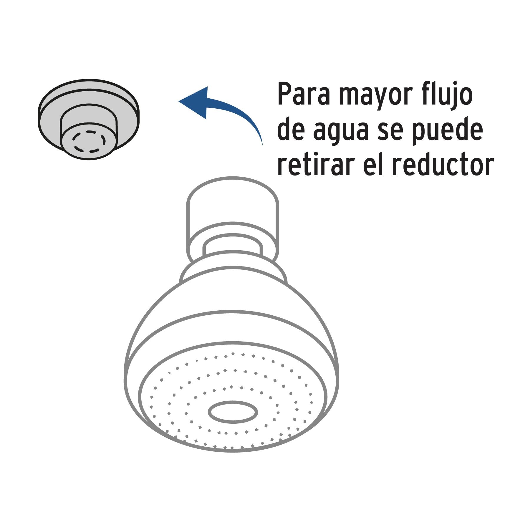 Regadera Redonda 2"1/2 Brazo y Chapeton Foset Basic