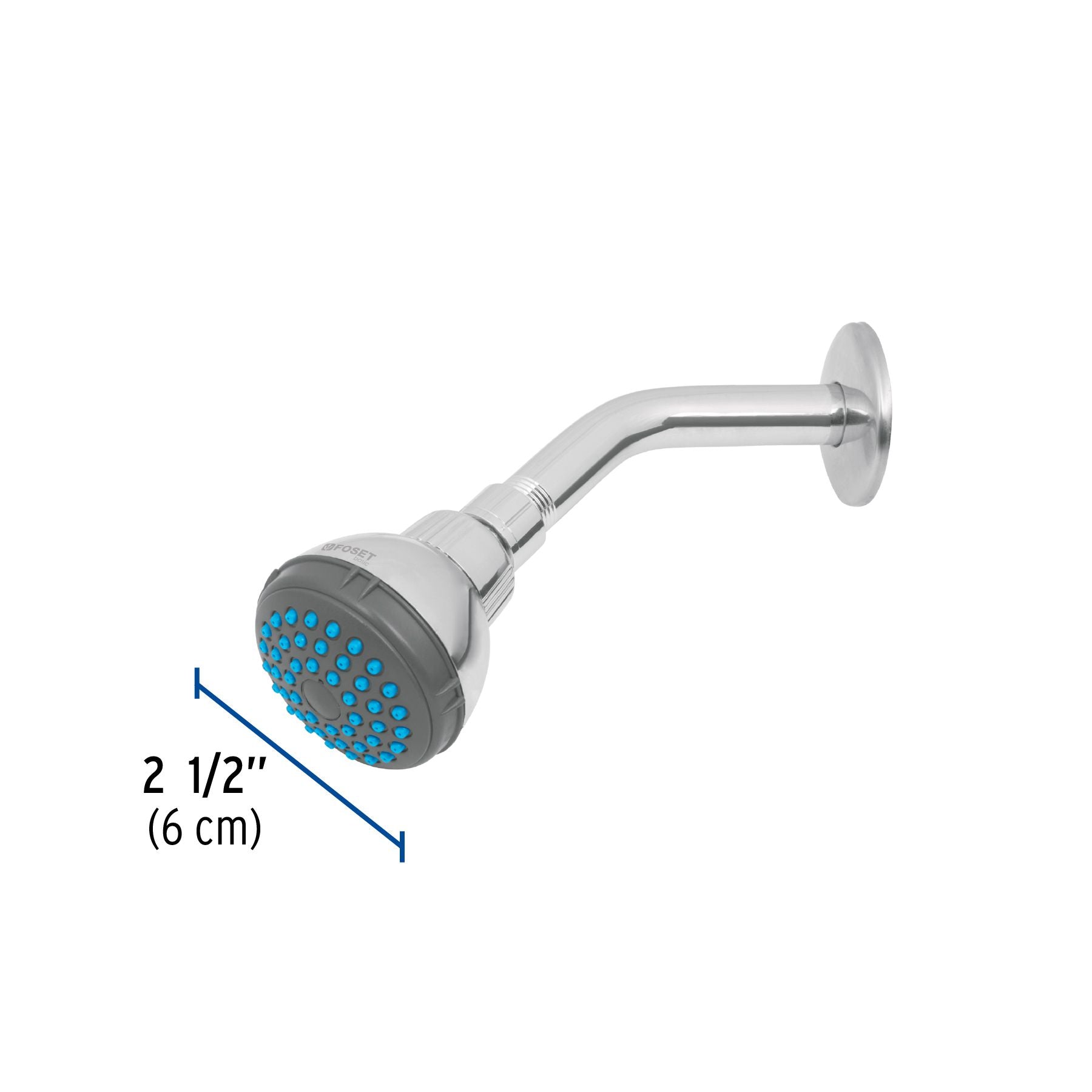 Regadera Redonda 2"1/2 Brazo y Chapeton Foset Basic