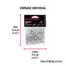 Remache 56 de 5/32" X 3/8'' Fiero Bolsa con 50 Piezas