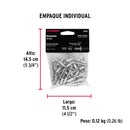Remache 64 de 3/16" X 1/4'' Fiero Bolsa con 50 Piezas