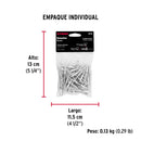 Remache 66 de 3/16" X 3/8'' Fiero Bolsa con 50 Piezas