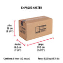 Remache 66 de 3/16" X 3/8'' Fiero Bolsa con 50 Piezas