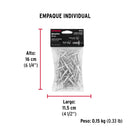 Remache Ala Ancha 68 de 3/16" X 1/2'' Fiero Bolsa con 50 Piezas