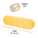 Felpa para Rodillo 9" x 3/4" Truper Superficies Rugosas