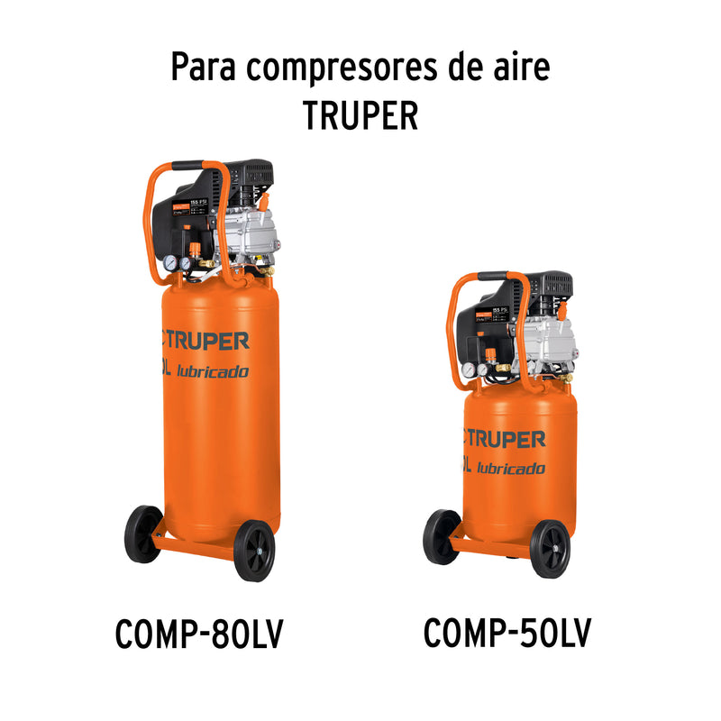 Manometro para Compresor de Aire 1/4" Truper