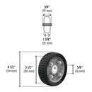 Rueda para Diablo Un Balero 4"1/2 Pretul