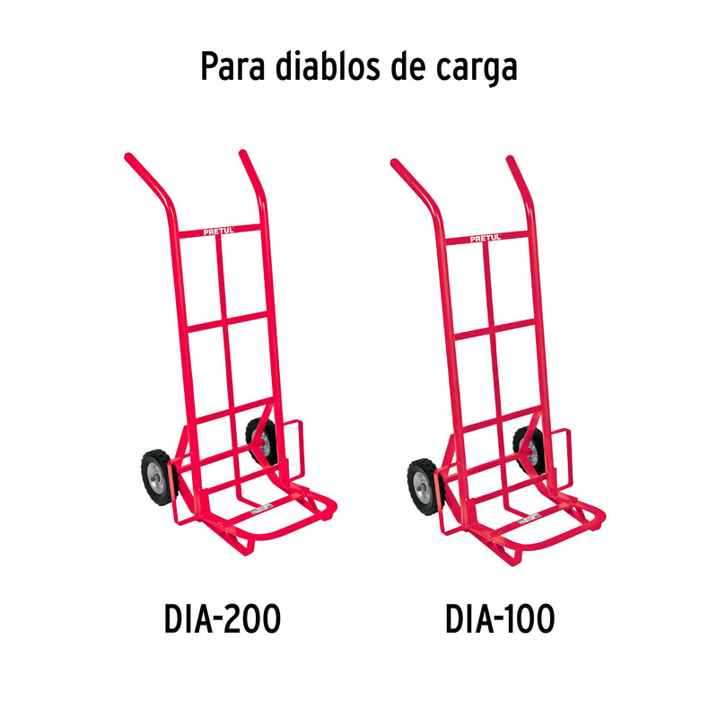 Rueda para Diablo Un Balero 7" Pretul