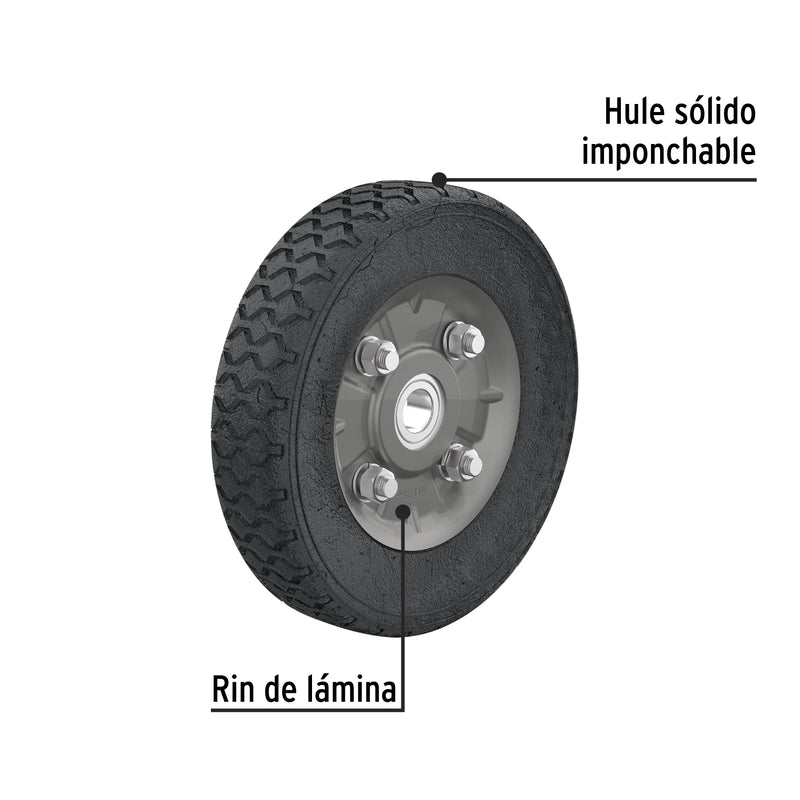 Rueda para Diablo Un Balero 7" Pretul