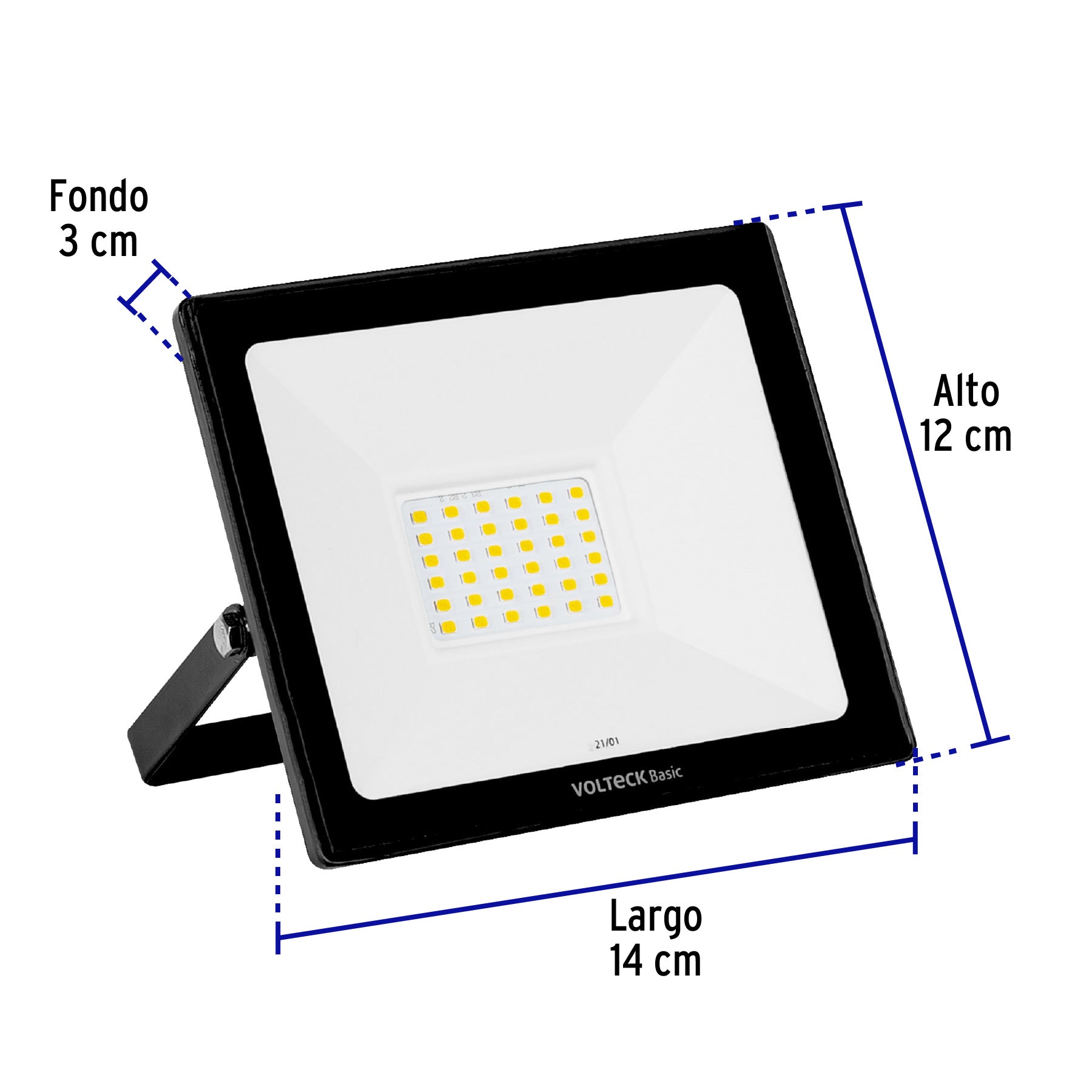 Reflector LED Ultra Delgado Volteck Luz de Dia  30 Watts