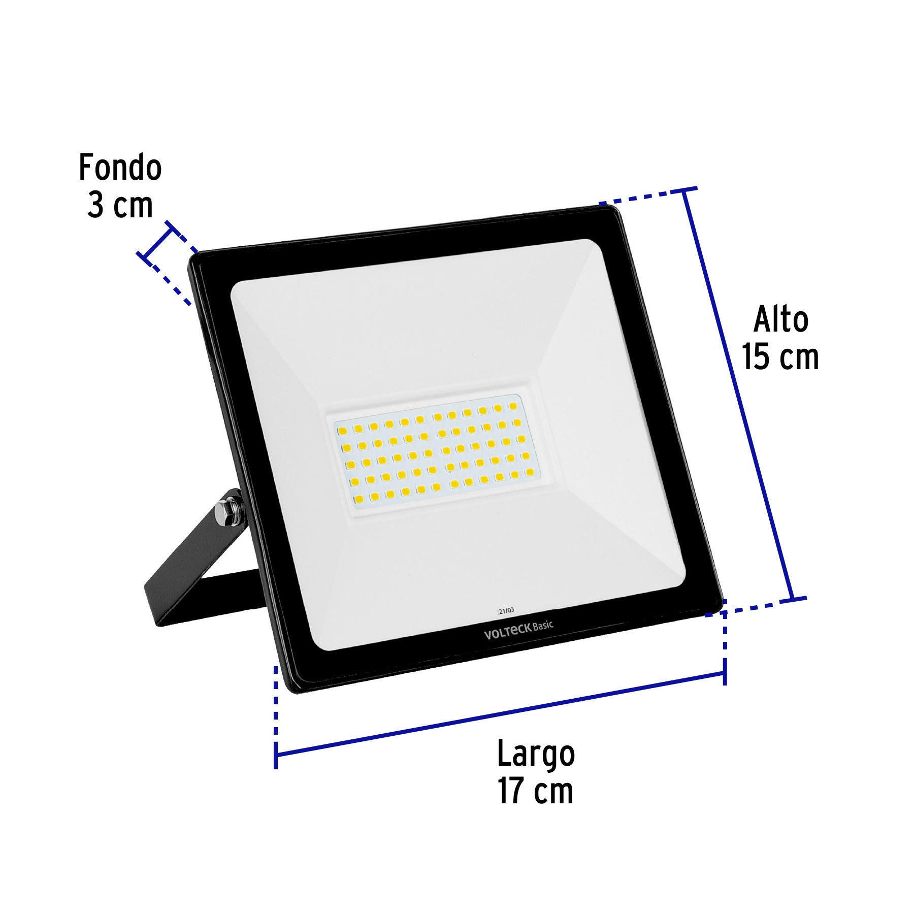 Reflector LED Ultra Delgado Volteck Luz de Dia  50 Watts