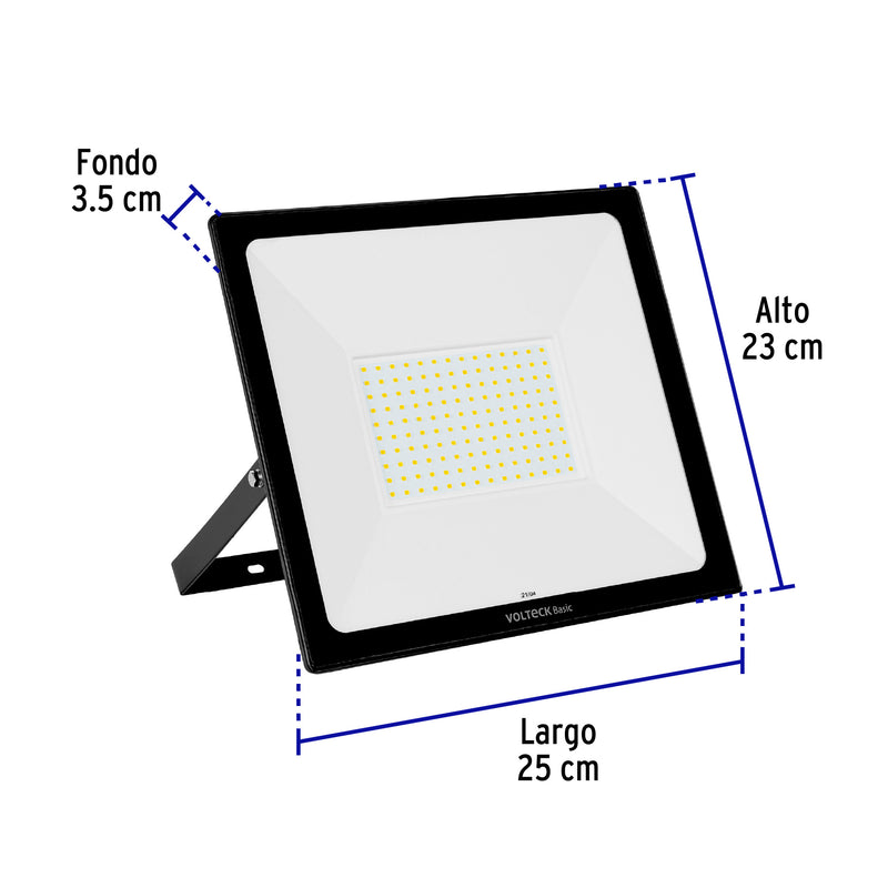 Reflector LED Ultra Delgado Volteck Luz Blanca 100 Watts