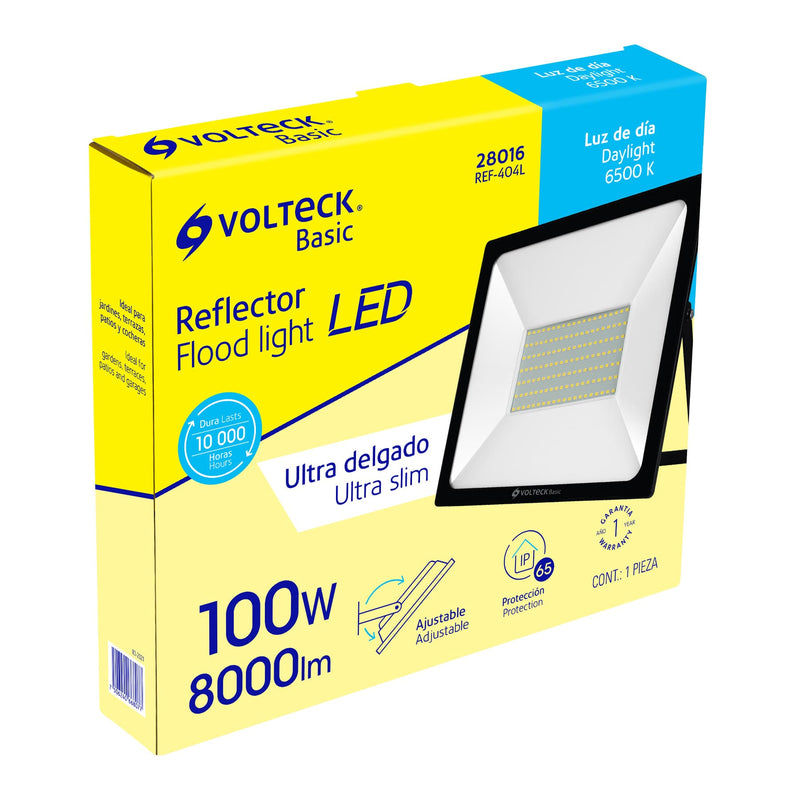 Reflector LED Ultra Delgado Volteck Luz Blanca 100 Watts