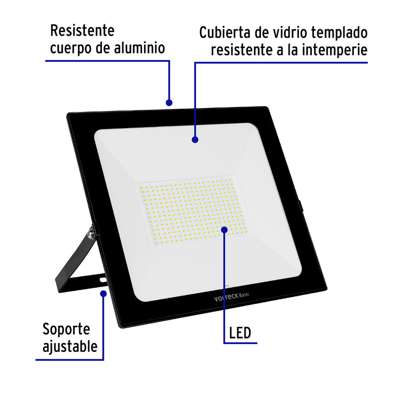 Reflector LED Ultra Delgado Volteck Luz de Dia 200 Watts