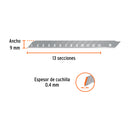 Repuestos para Cutter de  9 mm SK4 10 Piezas Truper