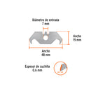 Cuchillas para Acrílico para NV-7X y NM-6 Dispensador con 10 Piezas Truper