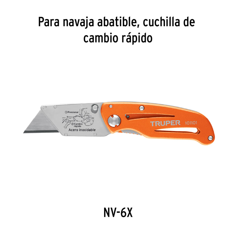 Cuchillas para Acrílico para NV-7X y NM-6 Dispensador con 10 Piezas Truper