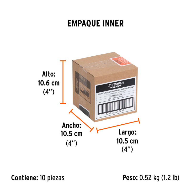 Cuchillas para Acrílico para NV-7X y NM-6 Dispensador con 10 Piezas Truper