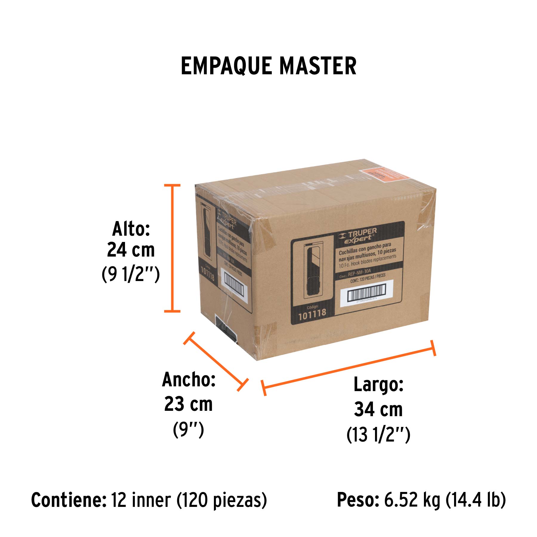 Cuchillas para Acrílico para NV-7X y NM-6 Dispensador con 10 Piezas Truper