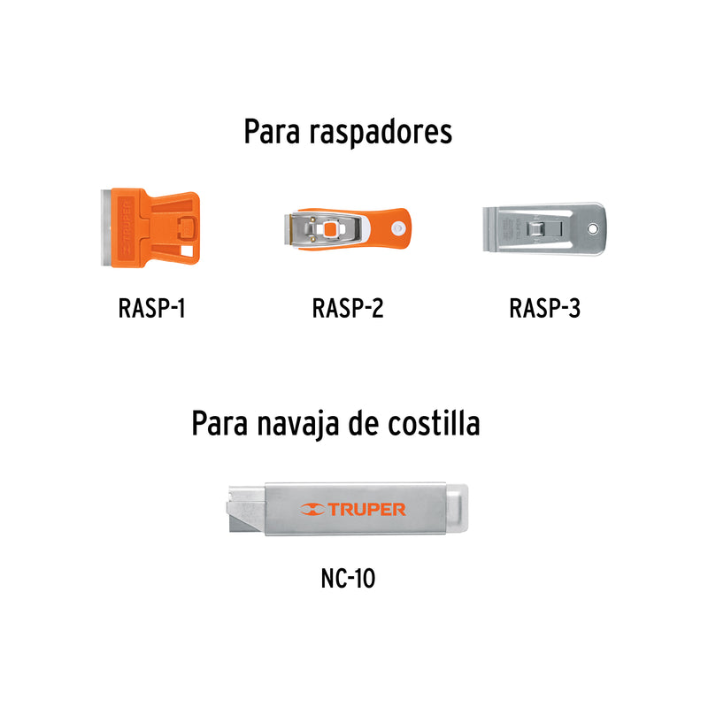 Navaja de 1 Filo para Raspador Truper Caja 100 Piezas