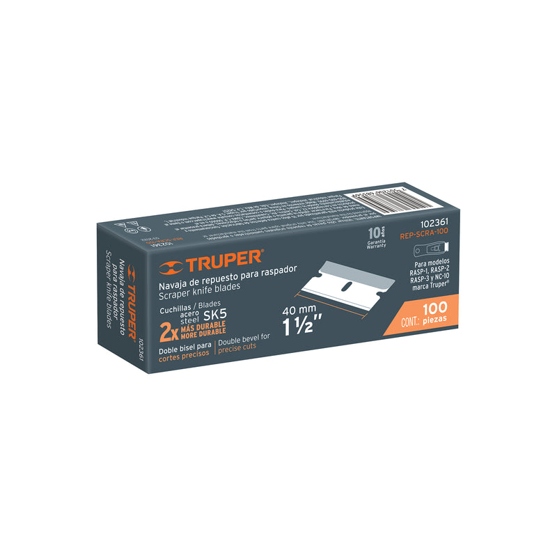 Navaja de 1 Filo para Raspador Truper 1 Pieza
