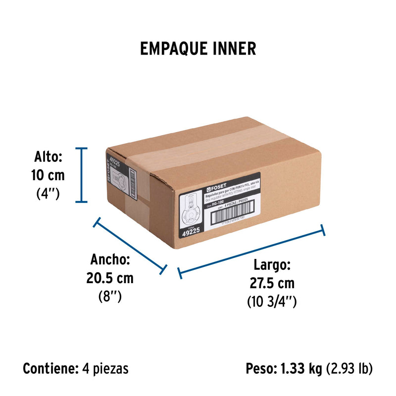 Regulador para Gas 1 Via Foset