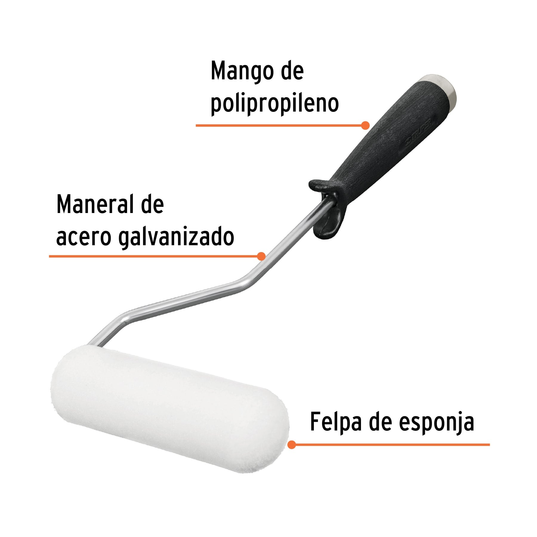 Mini Rodillo para Pintar 4" x 3/8" de Esponja Truper