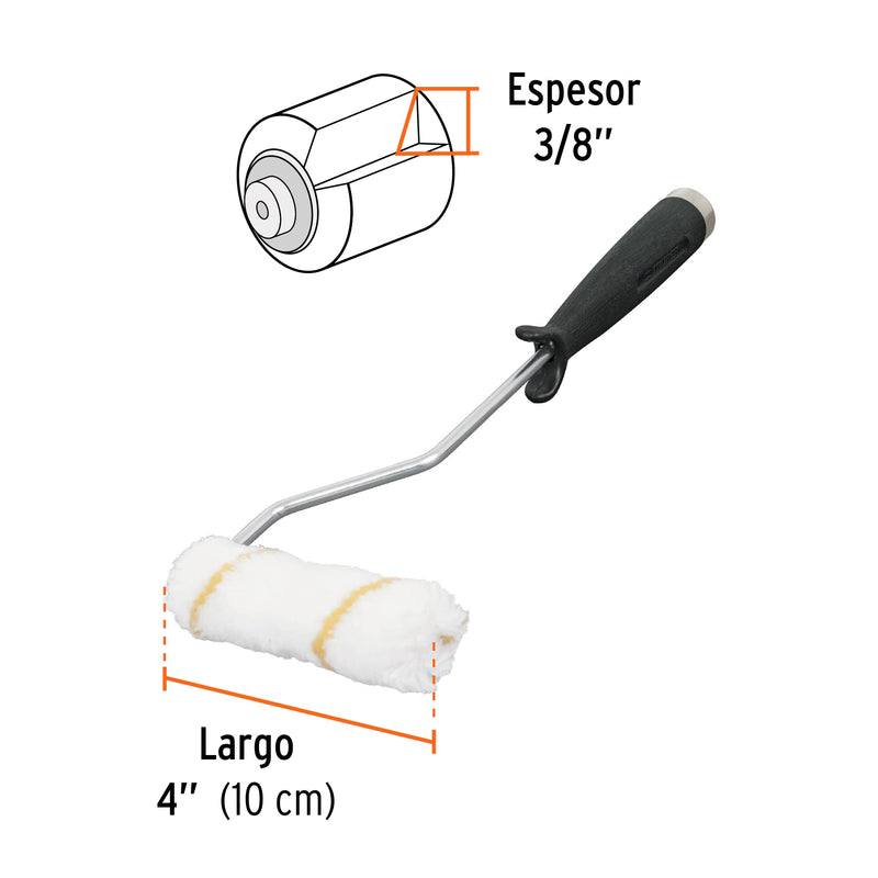 Mini Rodillo para Pintar 4" x 3/8" de Poliester Truper