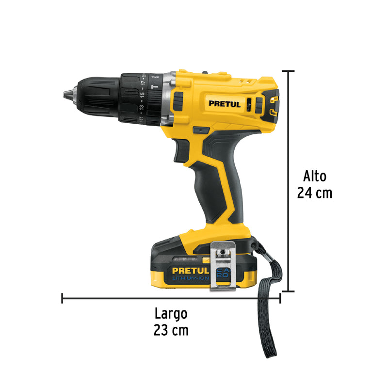 Rotomartillo Inalambrico 20 Volts Broquero de 1/2"  Pretul