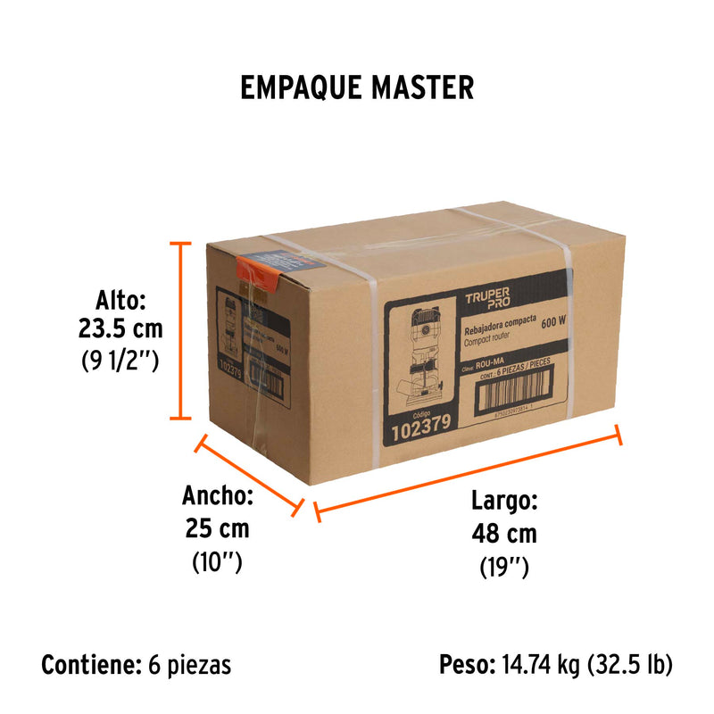 Router Compacto 600 Watts TRUPER PRO