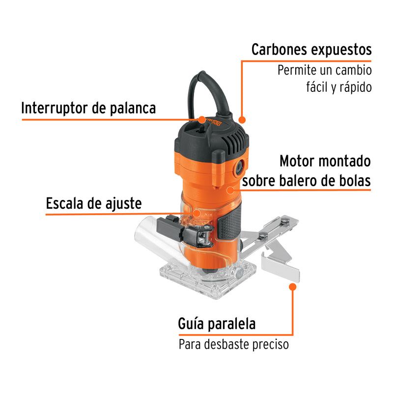 Router Compacto 600 Watts TRUPER PRO