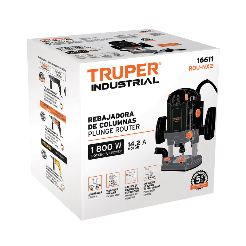 Router 1,800 Watts Truper Industrial