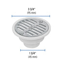 Coladera PVC Sanitario Ranurada 3"3/4 Foset Basic